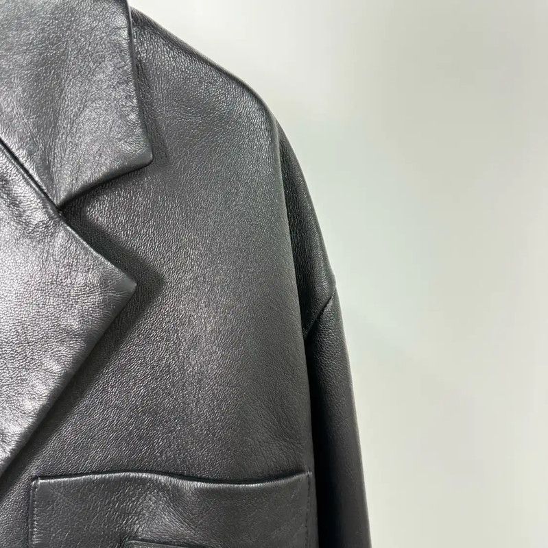 Prada Prada Black Leather Women's Jacket Size M / US 6-8 / IT 42-44 - 4 Thumbnail