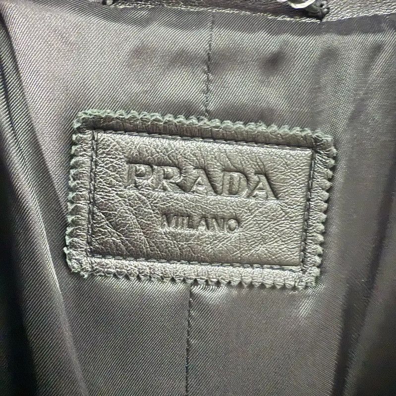 Prada Prada Black Leather Women's Jacket Size M / US 6-8 / IT 42-44 - 7 Thumbnail