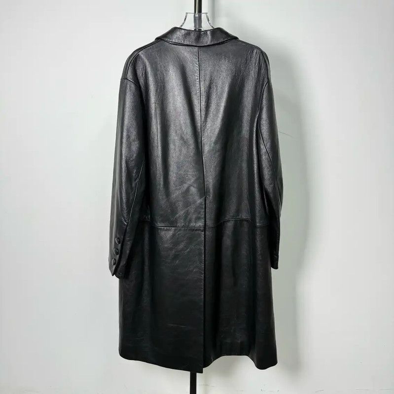 Prada Prada Black Leather Women's Jacket Size M / US 6-8 / IT 42-44 - 2 Thumbnail
