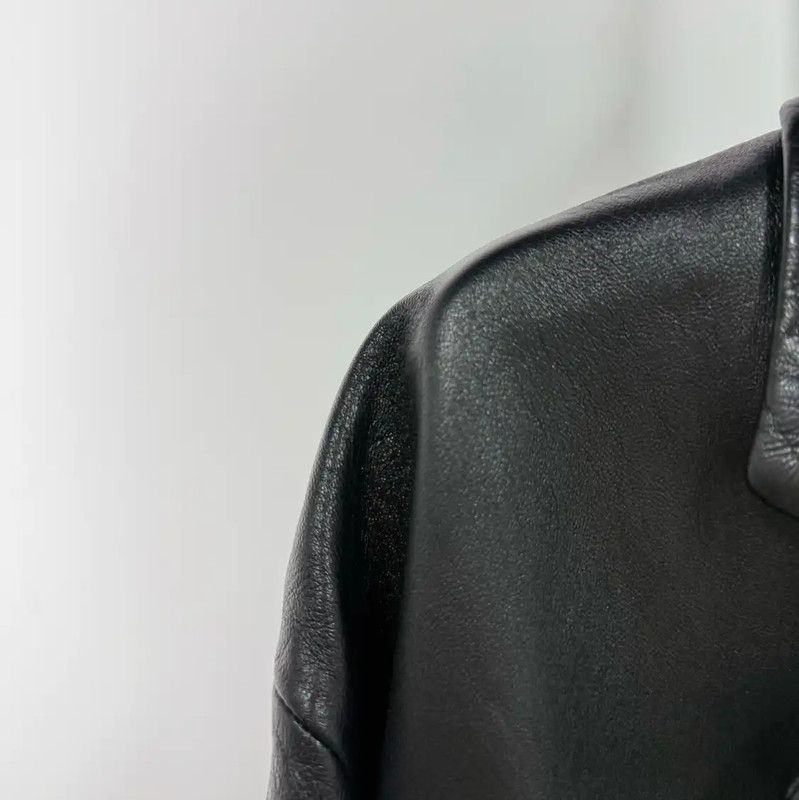 Prada Prada Black Leather Women's Jacket Size M / US 6-8 / IT 42-44 - 3 Thumbnail