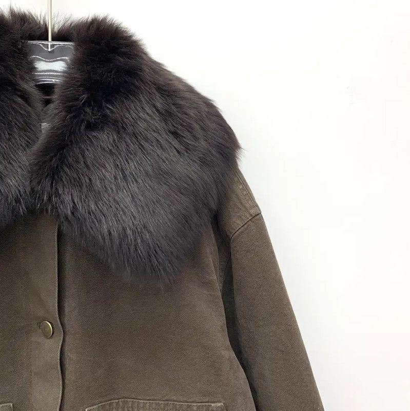 Prada Prada Brown Cotton Women's Jacket Size S / US 4 / IT 40 - 3 Thumbnail