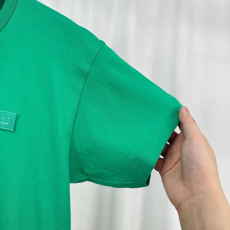 Acne Studios Acne Studios Green Cotton Embroidered Logo T-Shirt Size XXS / US 00 / IT 34 - 4 Thumbnail