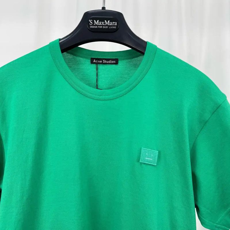 Acne Studios Acne Studios Green Cotton Embroidered Logo T-Shirt Size XXS / US 00 / IT 34 - 3 Thumbnail