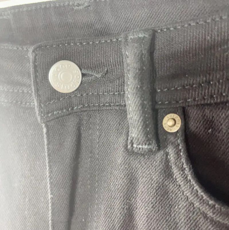 Acne Studios Acne Studios Black Denim Pants for Women Size 23" - 2 Thumbnail