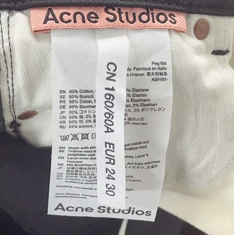 Acne Studios Acne Studios Black Denim Pants for Women Size 23" - 5 Thumbnail
