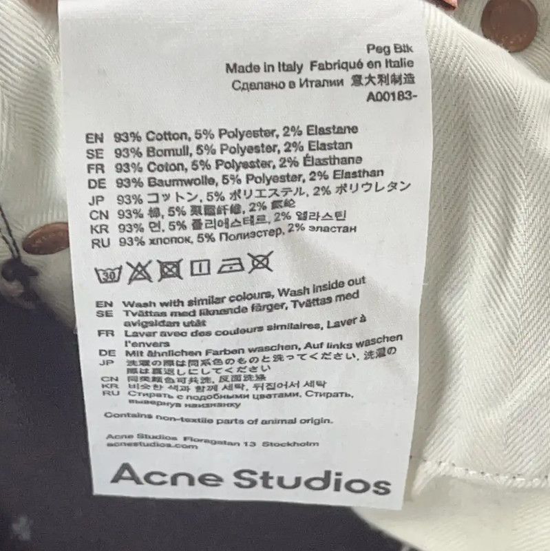 Acne Studios Acne Studios Black Denim Pants for Women Size 23" - 6 Thumbnail