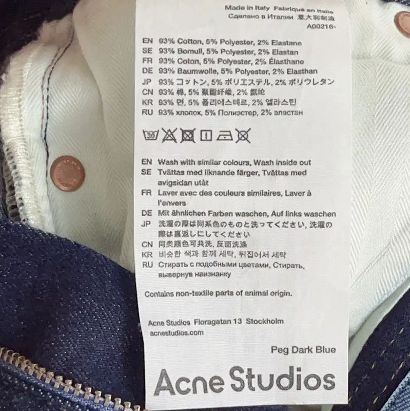 Acne Studios Acne Studios Women's Dark Blue Denim Jeans Size 23" - 6 Thumbnail