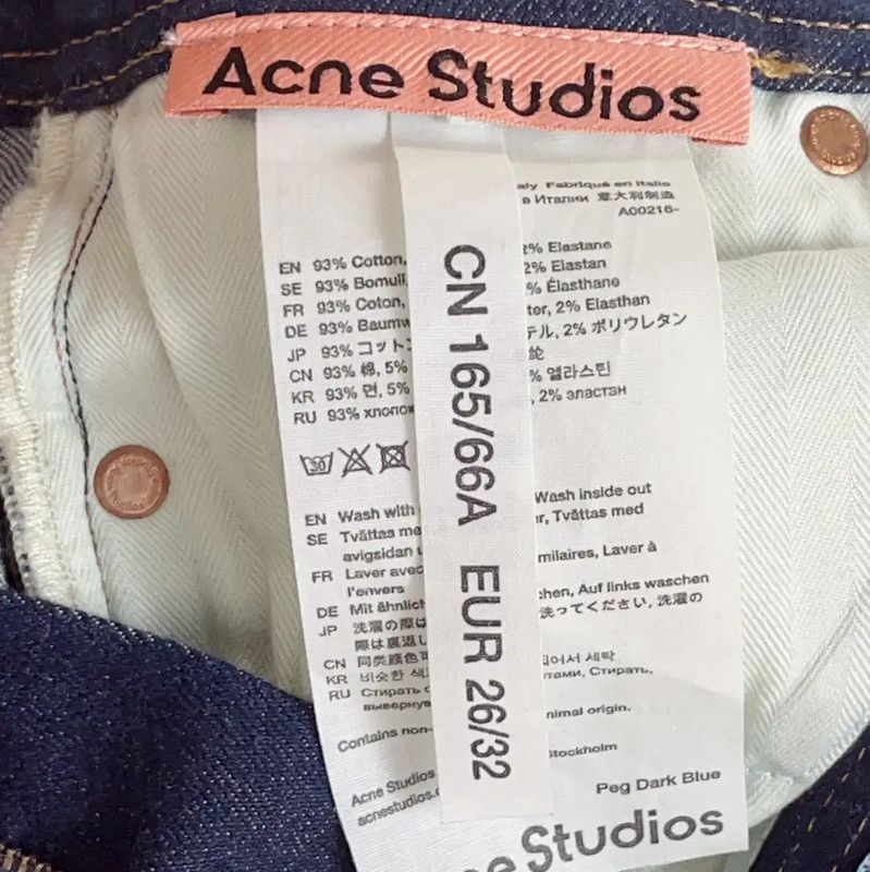 Acne Studios Acne Studios Women's Dark Blue Denim Jeans Size 23" - 5 Thumbnail