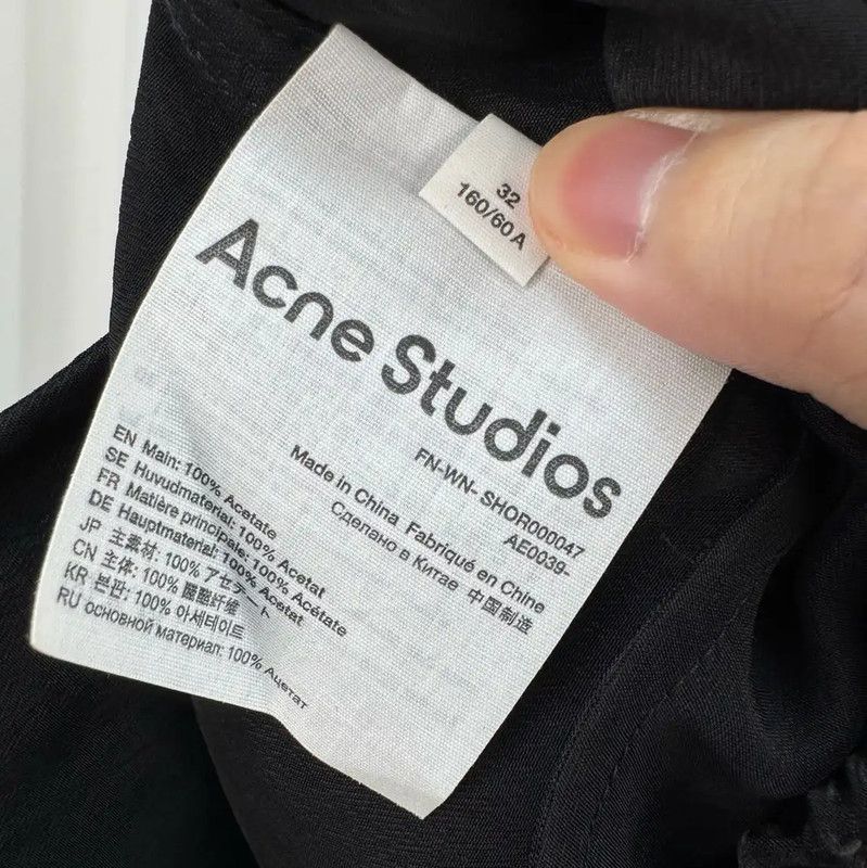 Acne Studios Acne Studios Black Summer Women's Shorts Size 22" - 7 Thumbnail