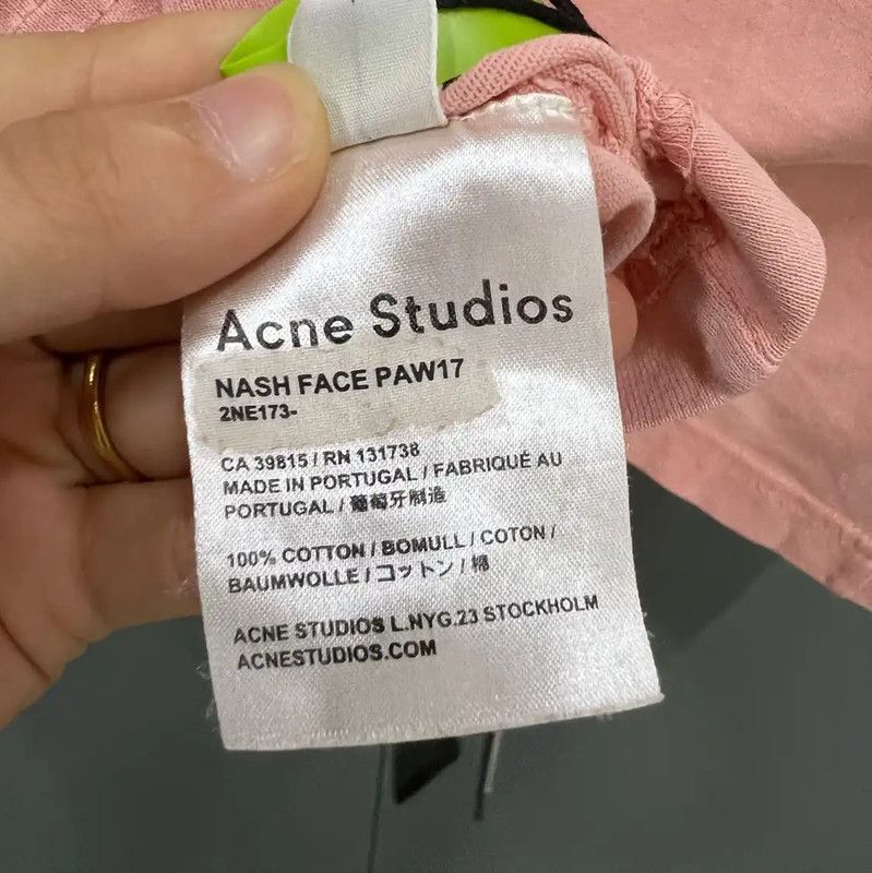 Acne Studios Acne Studios Pink Cotton Short Sleeve T-Shirt Size S / US 4 / IT 40 - 4 Thumbnail
