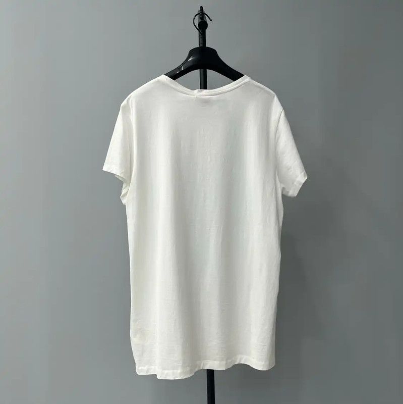 Acne Studios Acne Studios White Summer Cotton T-Shirt Size M / US 6-8 / IT 42-44 - 2 Thumbnail