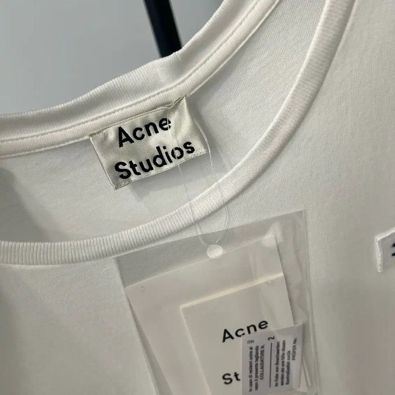 Acne Studios Acne Studios White Summer Cotton T-Shirt Size M / US 6-8 / IT 42-44 - 3 Thumbnail