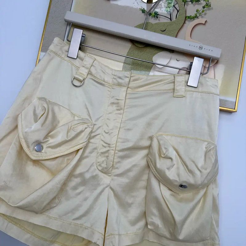 Acne Studios Acne Studios Summer Yellow Cotton Blend Shorts Size 23" - 5 Thumbnail