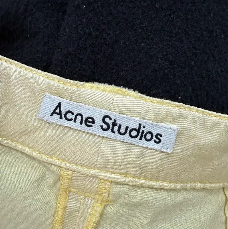 Acne Studios Acne Studios Summer Yellow Cotton Blend Shorts Size 23" - 6 Thumbnail