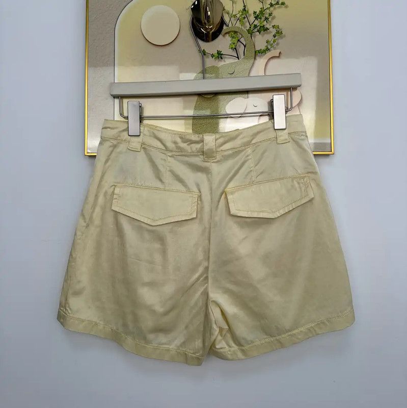 Acne Studios Acne Studios Summer Yellow Cotton Blend Shorts Size 23" - 2 Thumbnail