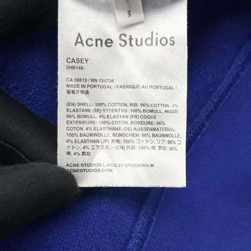 Acne Studios Acne Studios Spring Autumn Blue Cotton Blend Sweatshirt Size S / US 4 / IT 40 - 4 Thumbnail