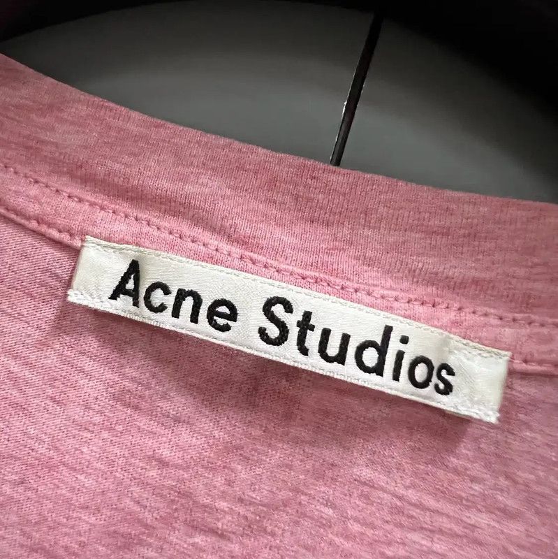 Acne Studios Acne Studios Pink Cotton Short Sleeve T-Shirt Size XS / US 0-2 / IT 36-38 - 3 Thumbnail
