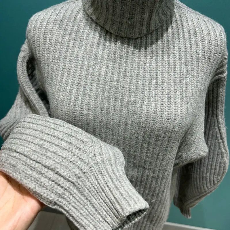 Acne Studios Acne Studios Women's Knit Sweater in Light Gray Size XS / US 0-2 / IT 36-38 - 5 Thumbnail