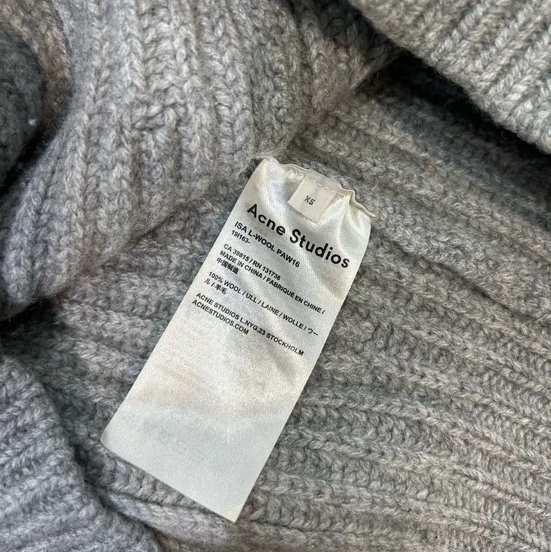 Acne Studios Acne Studios Women's Knit Sweater in Light Gray Size XS / US 0-2 / IT 36-38 - 9 Thumbnail