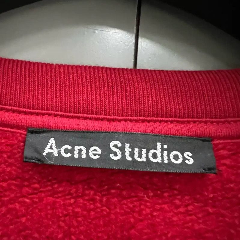 Acne Studios Acne Studios Red Cotton Long Sleeve Sweatshirt Size M / US 6-8 / IT 42-44 - 2 Thumbnail