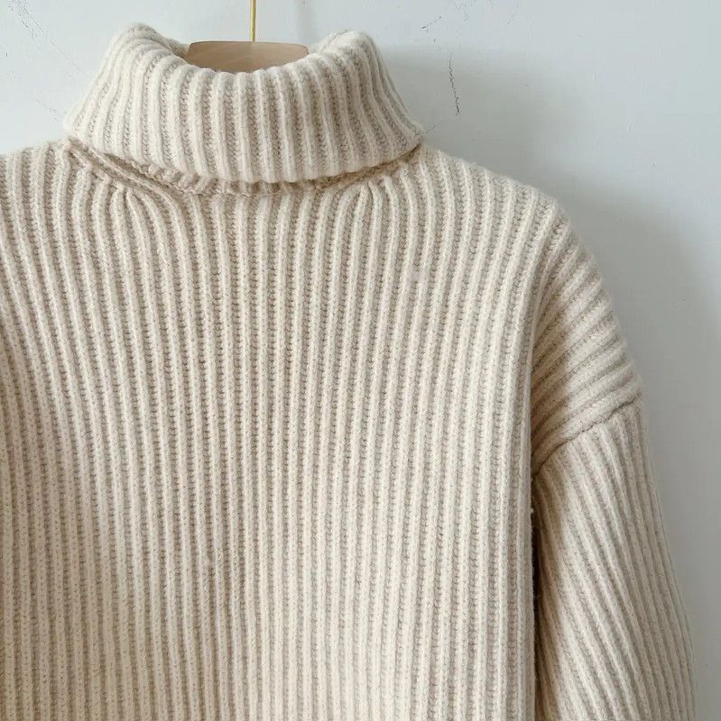 Acne Studios Acne Studios Beige Wool Long Sleeve Knit Sweater Size XXS / US 00 / IT 34 - 3 Thumbnail