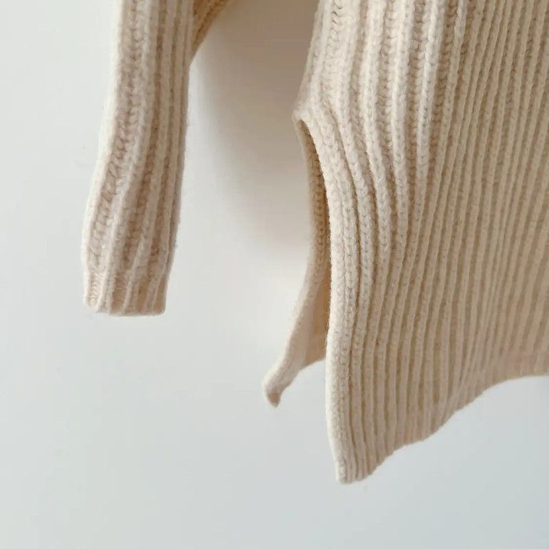 Acne Studios Acne Studios Beige Wool Long Sleeve Knit Sweater Size XXS / US 00 / IT 34 - 5 Thumbnail