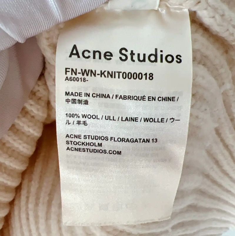 Acne Studios Acne Studios Beige Wool Long Sleeve Knit Sweater Size XXS / US 00 / IT 34 - 7 Thumbnail