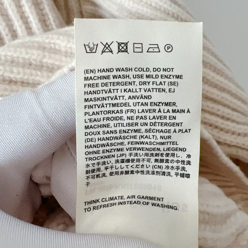 Acne Studios Acne Studios Beige Wool Long Sleeve Knit Sweater Size XXS / US 00 / IT 34 - 8 Thumbnail
