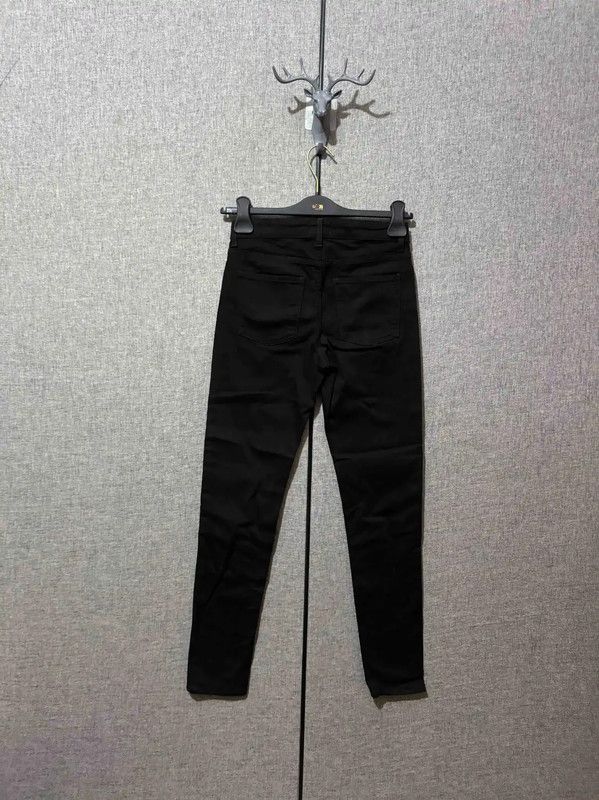 Acne Studios Acne Studios Black Cotton Casual Pants for Women Size 23" - 2 Thumbnail