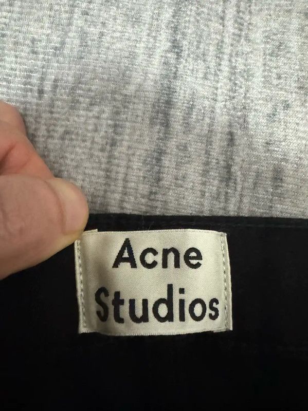 Acne Studios Acne Studios Black Cotton Casual Pants for Women Size 23" - 3 Thumbnail