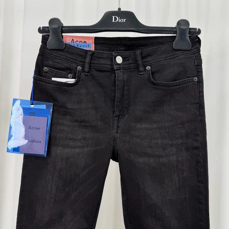 Acne Studios Acne Studios Black Denim Logo Women's Jeans Size 23" - 3 Thumbnail