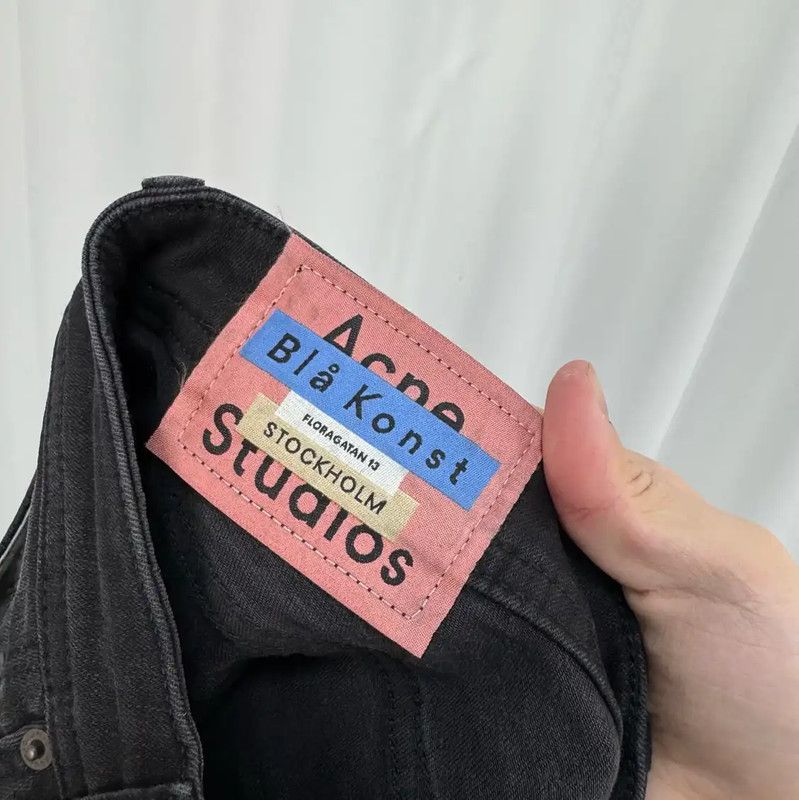 Acne Studios Acne Studios Black Denim Logo Women's Jeans Size 23" - 6 Thumbnail