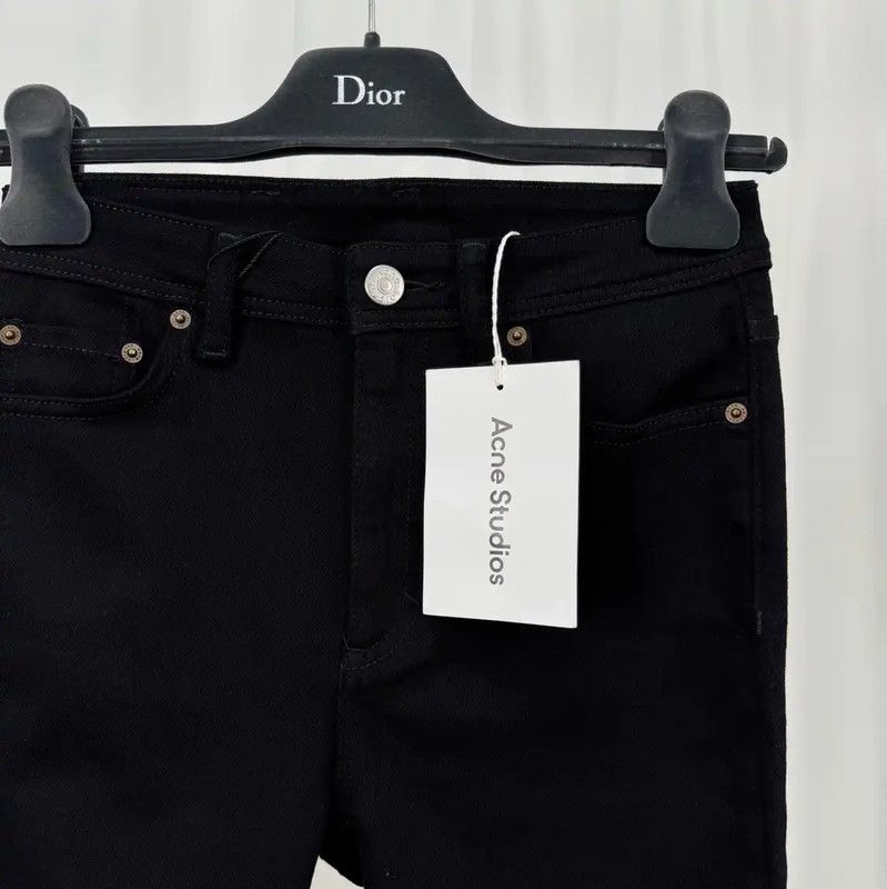 Acne Studios Acne Studios Black Logo Women's Denim Pants Size 23" - 3 Thumbnail