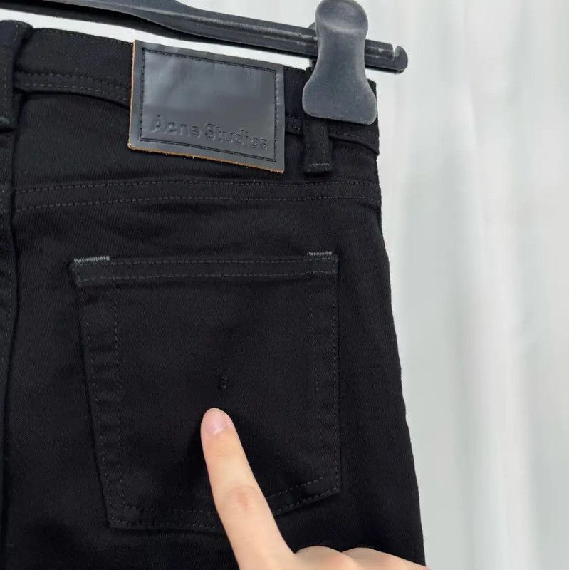 Acne Studios Acne Studios Black Logo Women's Denim Pants Size 23" - 5 Thumbnail