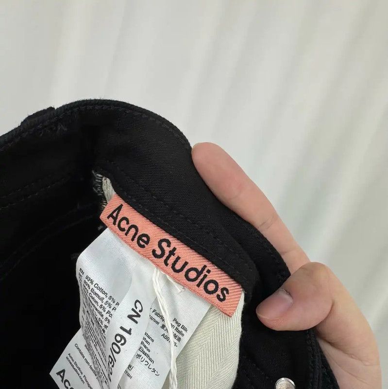 Acne Studios Acne Studios Black Logo Women's Denim Pants Size 23" - 6 Thumbnail