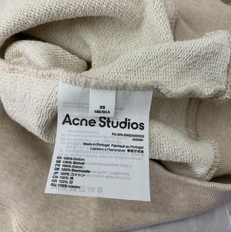 Acne Studios Acne Studios Beige Cotton Women's Sweatshirt Size XS / US 0-2 / IT 36-38 - 5 Thumbnail