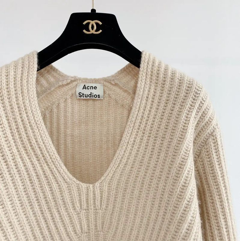 Acne Studios Acne Studios Yellow Wool Knit Sweater Size XS / US 0-2 / IT 36-38 - 3 Thumbnail