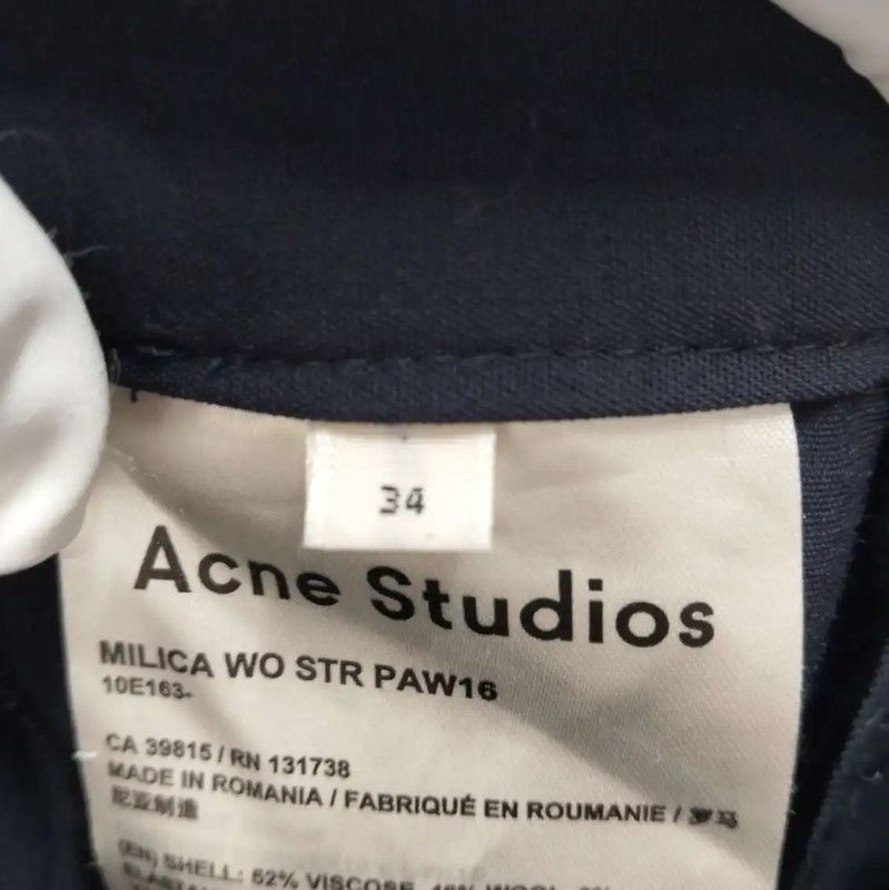 Acne Studios Acne Studios Casual Blue Pants for Women Size 23" - 6 Thumbnail
