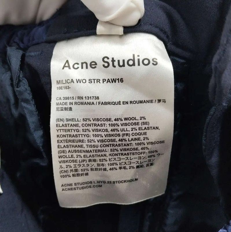 Acne Studios Acne Studios Casual Blue Pants for Women Size 23" - 4 Thumbnail