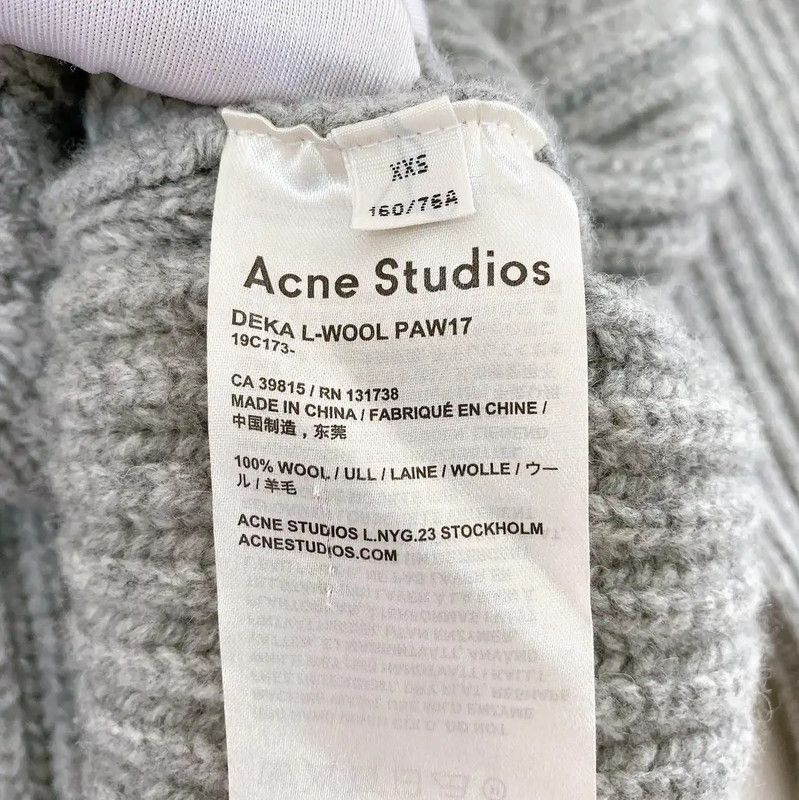 Acne Studios Acne Studios Gray Wool Ribbed Sweater Size XXS / US 00 / IT 34 - 9 Thumbnail