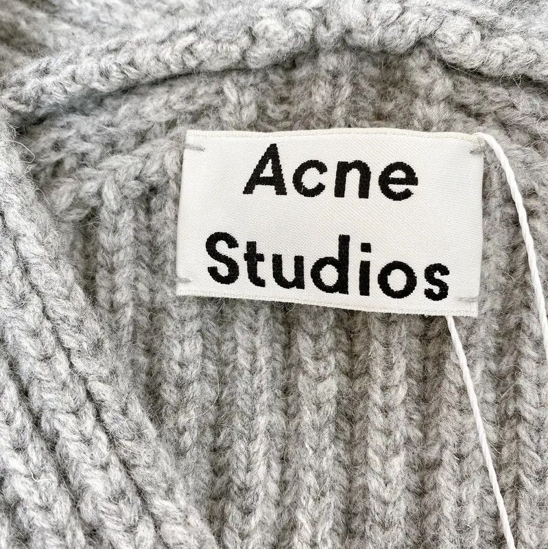 Acne Studios Acne Studios Gray Wool Ribbed Sweater Size XXS / US 00 / IT 34 - 8 Thumbnail