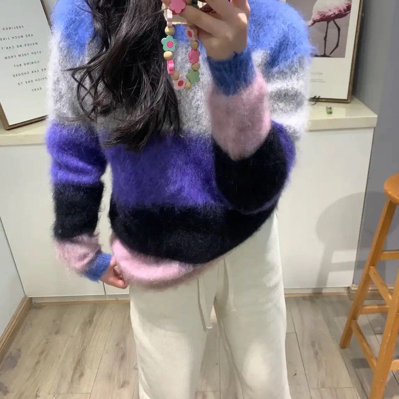 Acne Studios Acne Studios Multicolor Striped Long Sleeve Sweater Size XS / US 0-2 / IT 36-38 - 4 Thumbnail