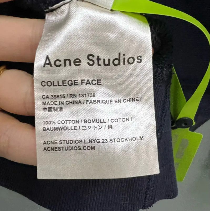 Acne Studios Acne Studios Navy Long Sleeve Sweatshirt Size XS / US 0-2 / IT 36-38 - 4 Thumbnail