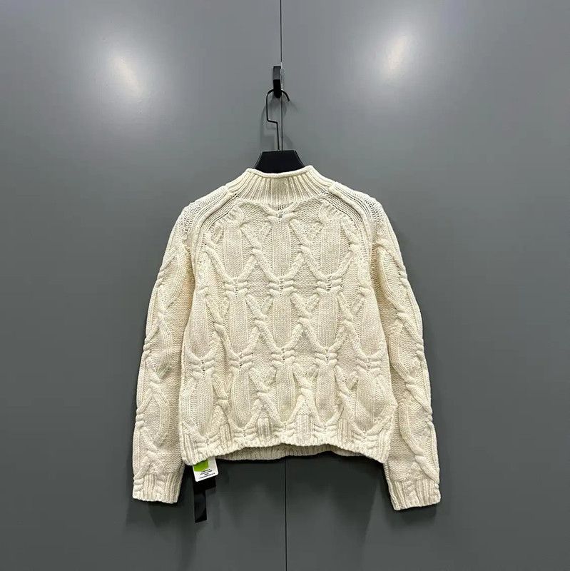 Acne Studios Acne Studios White Wool Long Sleeve Sweater Size XS / US 0-2 / IT 36-38 - 3 Thumbnail