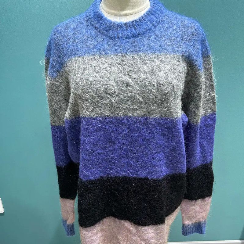 Acne Studios Acne Studios Striped Mohair Sweater for Women Size S / US 4 / IT 40 - 2 Thumbnail