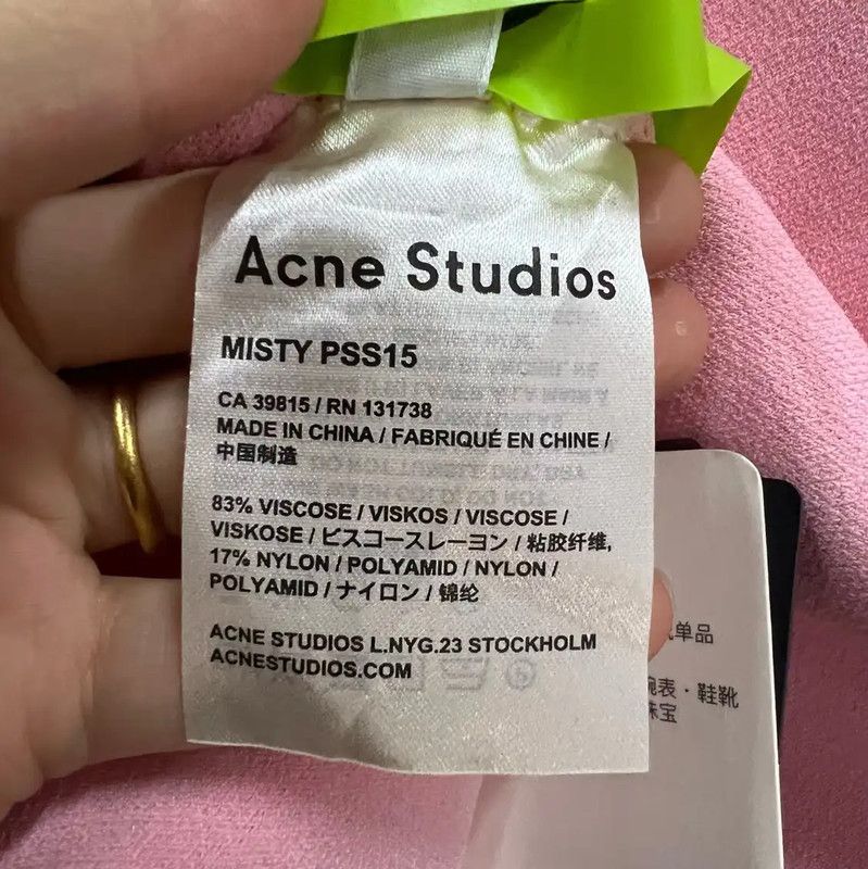 Acne Studios Acne Studios Soft Pink Cropped Long Sleeve Sweatshirt Size S / US 4 / IT 40 - 4 Thumbnail