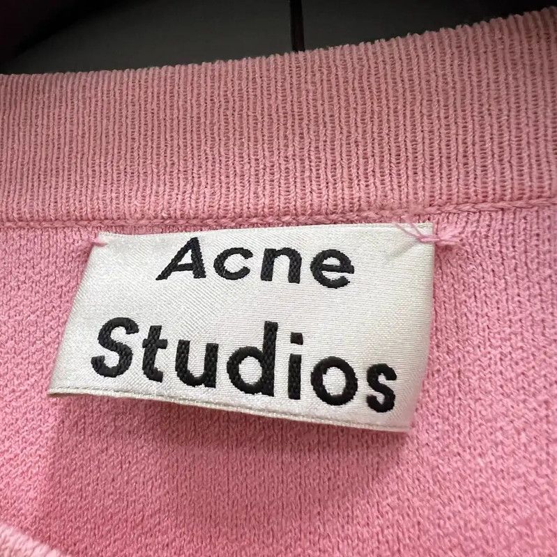 Acne Studios Acne Studios Soft Pink Cropped Long Sleeve Sweatshirt Size S / US 4 / IT 40 - 2 Thumbnail