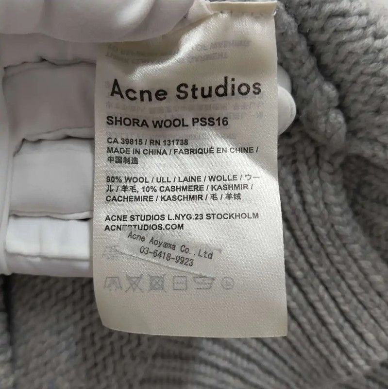 Acne Studios Acne Studios Women's Gray Wool Knit Sweater Size XS / US 0-2 / IT 36-38 - 4 Thumbnail