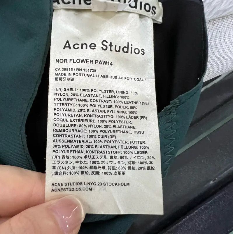 Acne Studios Acne Studios Green Cotton Short Sleeve T-Shirt Size ONE SIZE - 4 Thumbnail