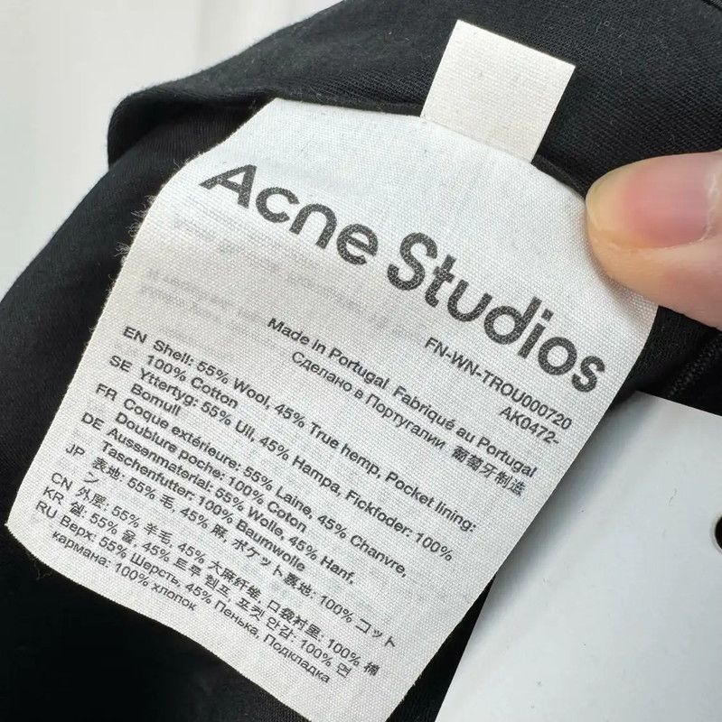 Acne Studios Acne Studios Black Wool Blend Casual Pants Size 23" - 6 Thumbnail